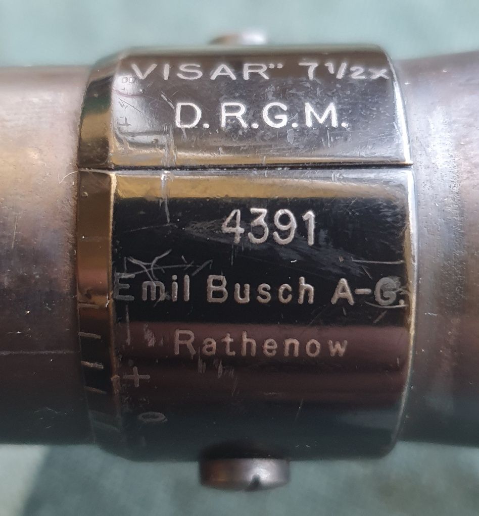 Luneta Mauser K98 Emil Busch A.G. Rathenow Visar DRGM 7 1/2