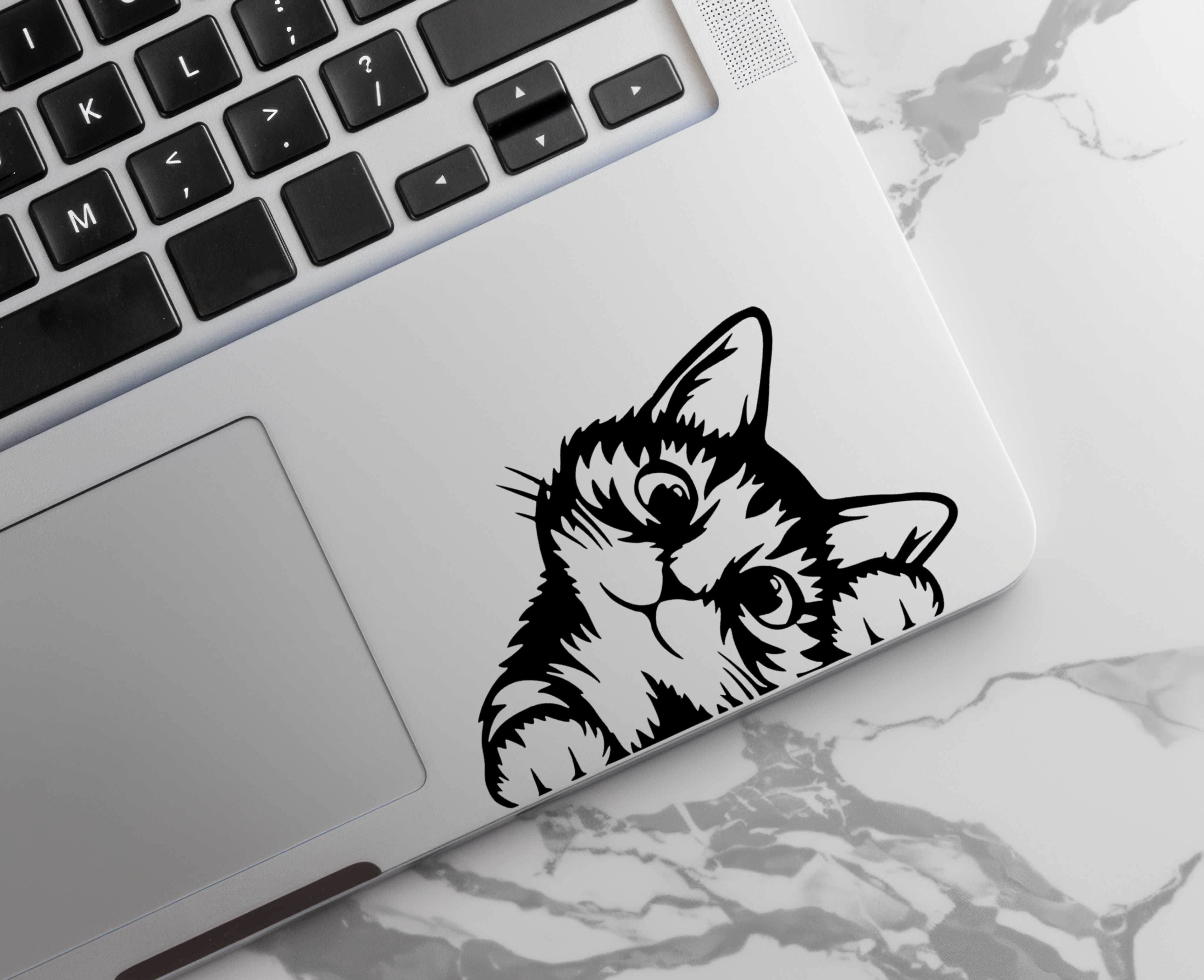 Naklejka KOTEK - 15x10cm - na telefon, laptop, samochód