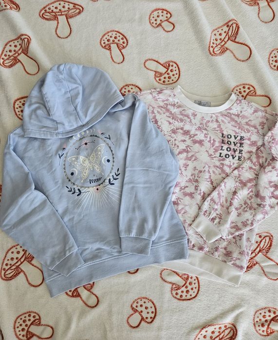 Lote de 2 sweats para menina 8/9 anos