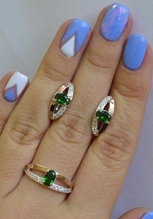 Серебряное украшение. Серьги ,Кольцо  .Подарок из серебра и золота