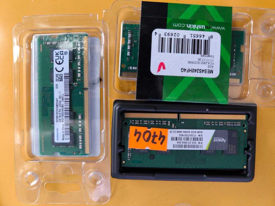 Пам'ять для ноутбуків DDR4 4GB