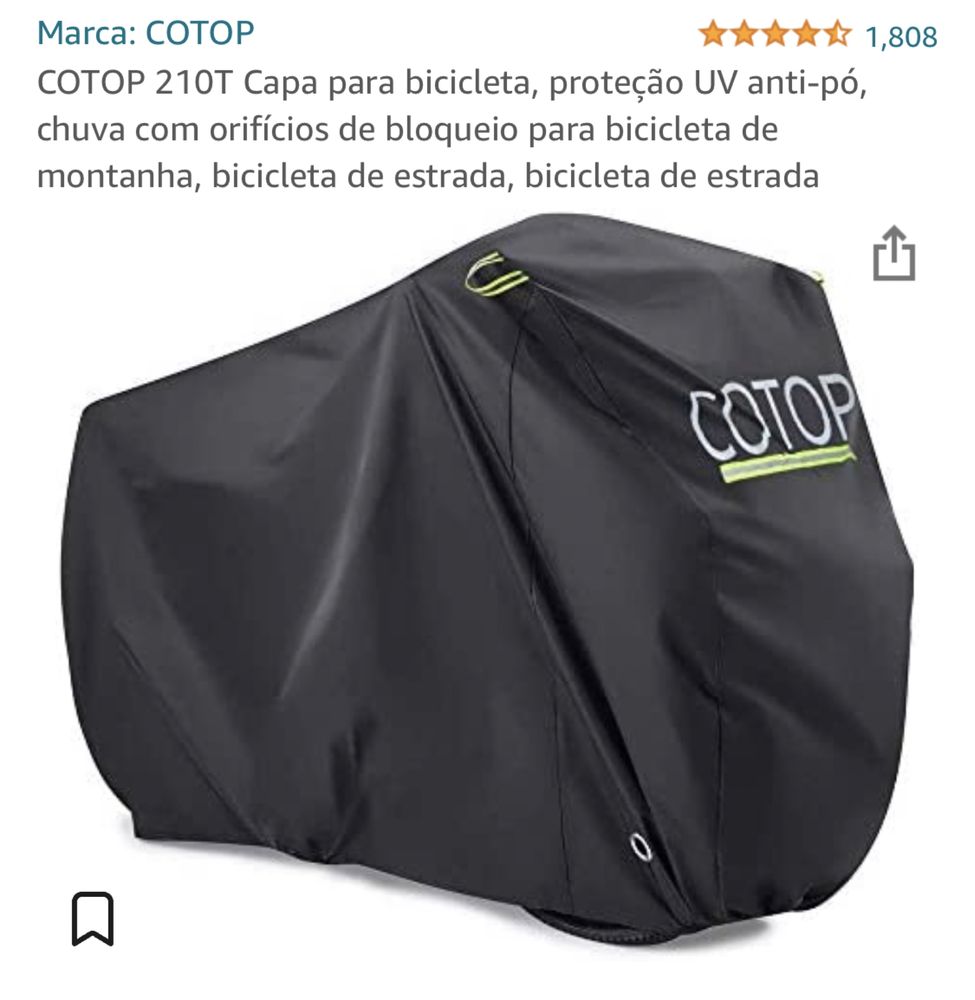 Capa protectora para bicicleta/moto