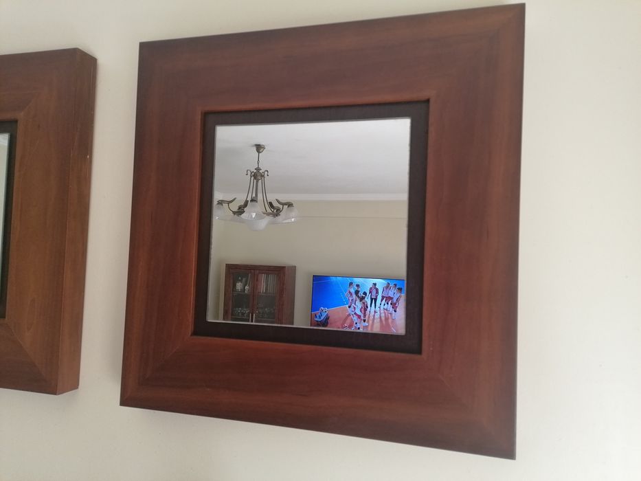 Espelhos em madeira 50cmx50cm (vendo o conjunto)