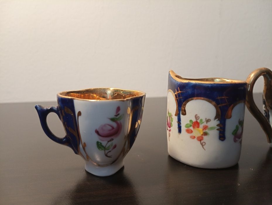 3 chavenas de porcelana de coleção (miniaturas) pintada a mão - Aveiro