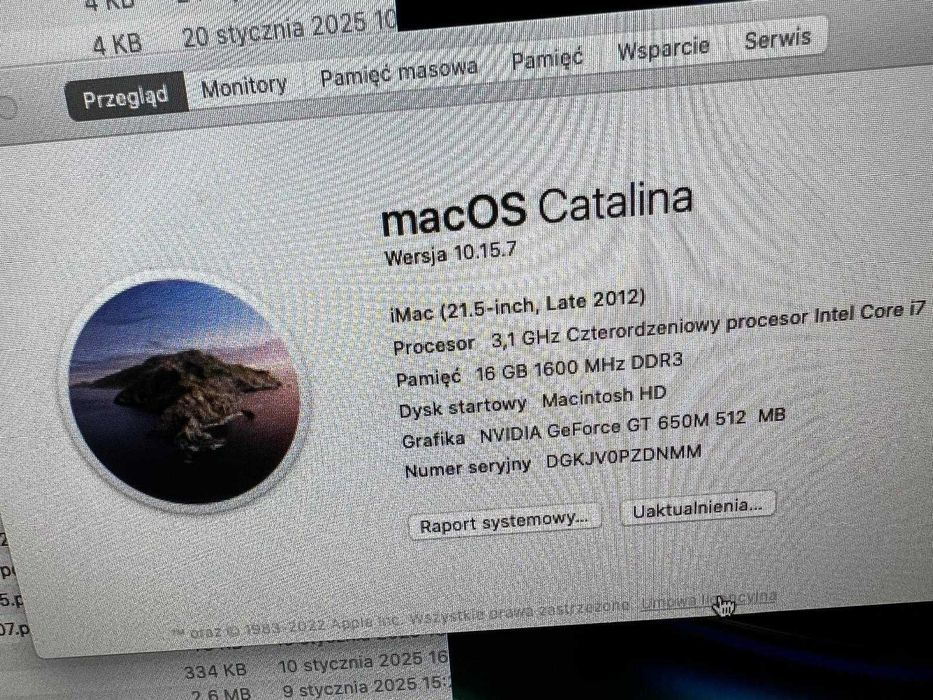 APPLE iMac 21,5" i7  3.1 GHz 16GB  1 TB SLIM IDEAŁ