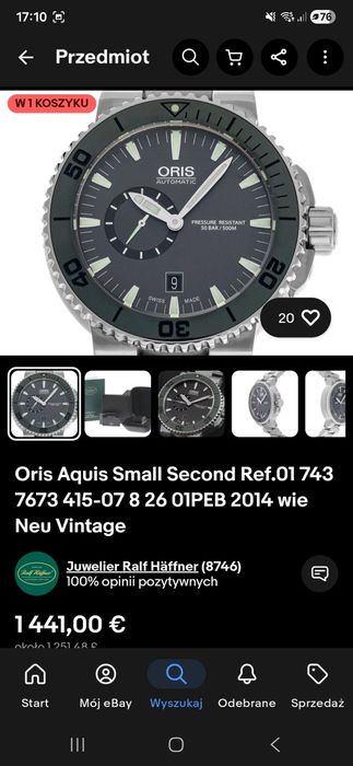 ORIS Aquis Small Second Date