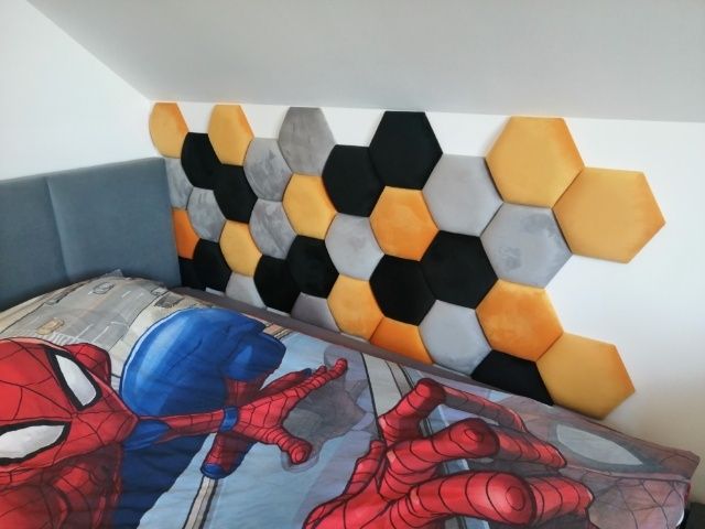 Panele tapicerowane heksagony