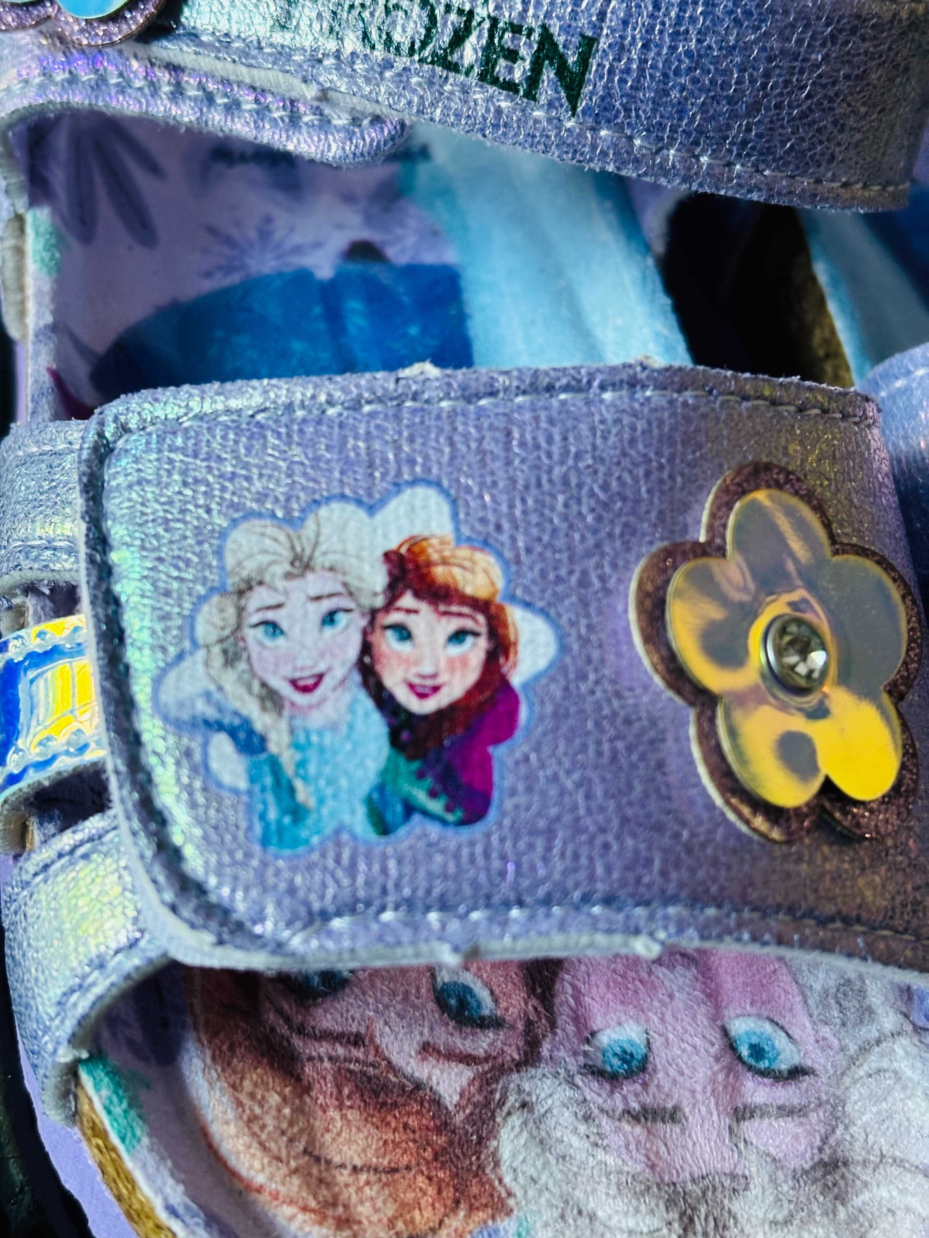 sandały Elza Elsa, Frozen, Kraina Lodu HOLOGRAFICZNE 27 28 regulacja
