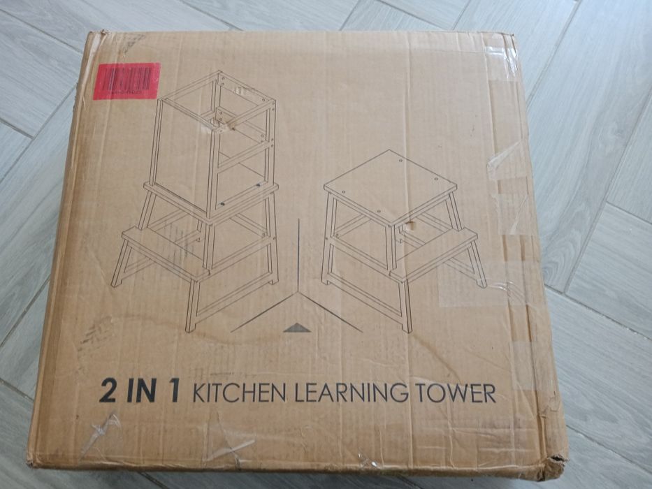 Dziecięcy kuchenny podnóżek z tablicą