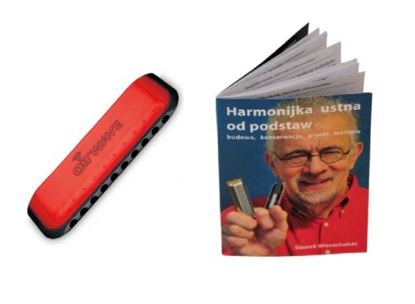 Harmonijka ustna dla dzieci Suzuki AW-1 Airwave Red+ książka samouczek