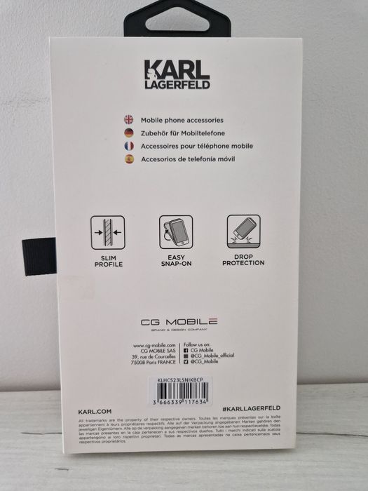 Oryginalne Etui KARL LAGERFELD Silicone Ikonik do Samsung S23 Ultra