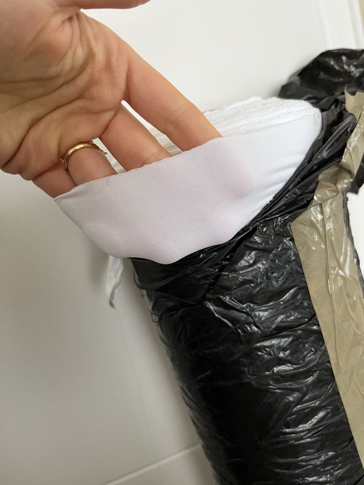 Rolo microfibra reciclada branca