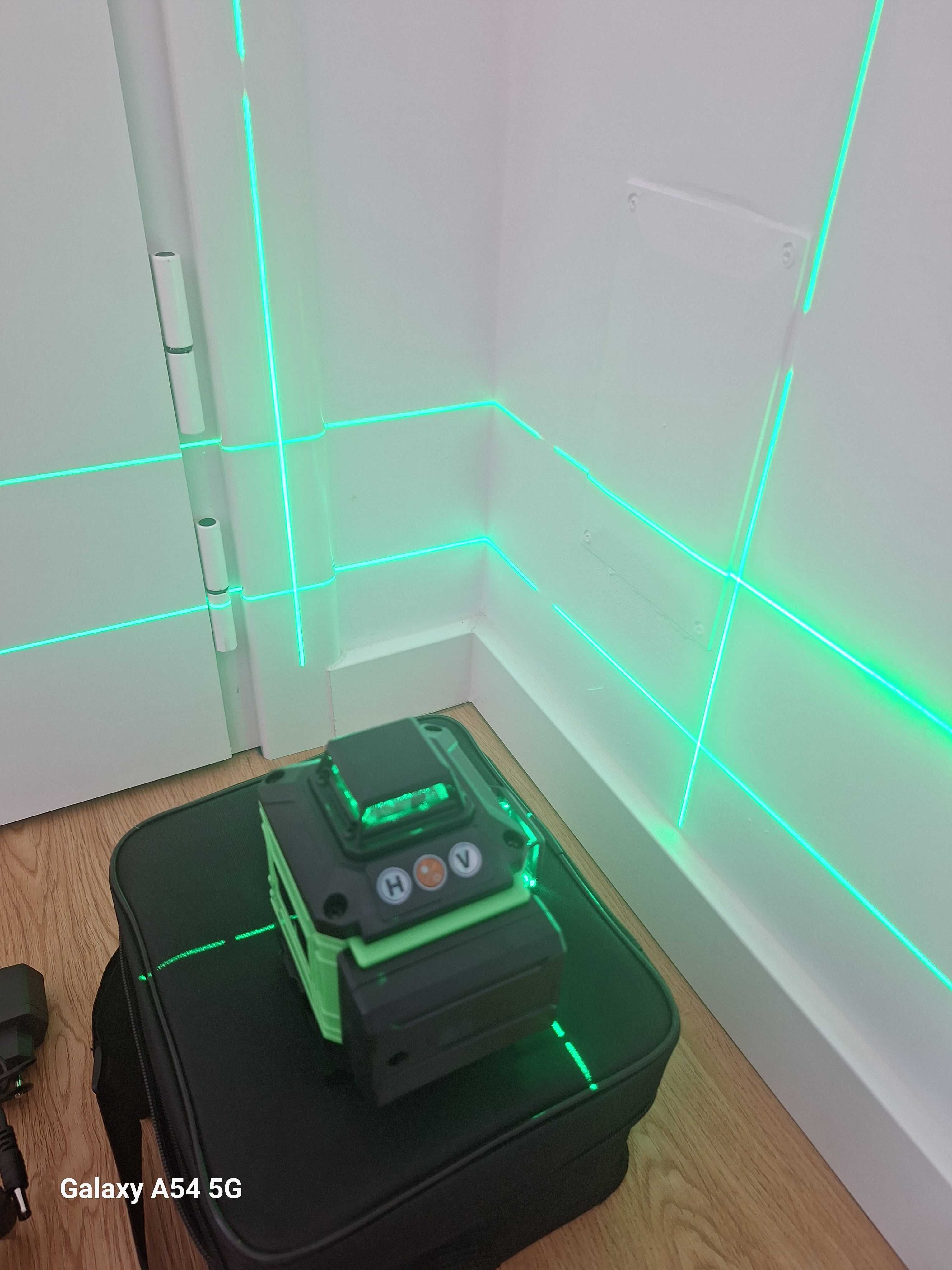 Nível laser 16 linhas 2 baterias 360 Autonivelante Pladur Mosaico B