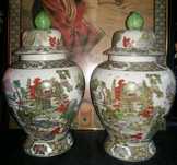 Dois Potes Chineses Família verde, Fins Sec.xix.