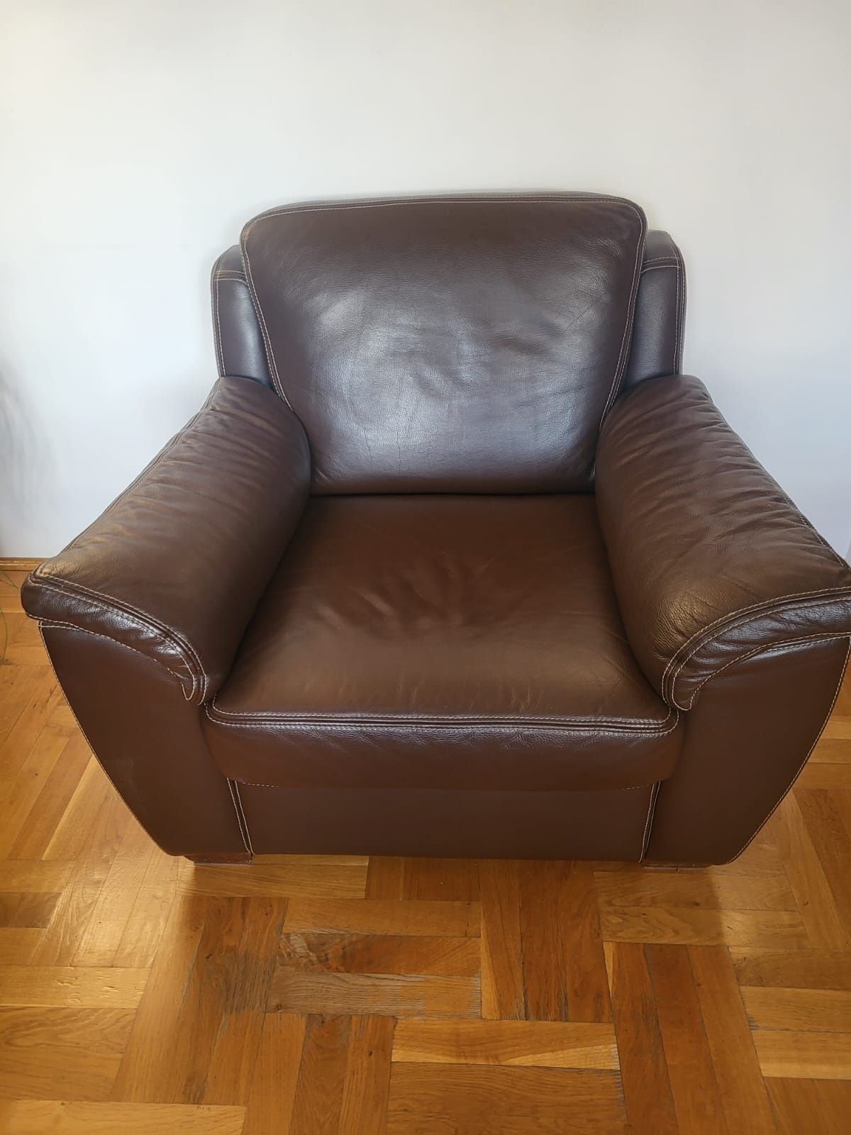 Komplet wypoczynkowy skorzany Wajnert sofa i fotele