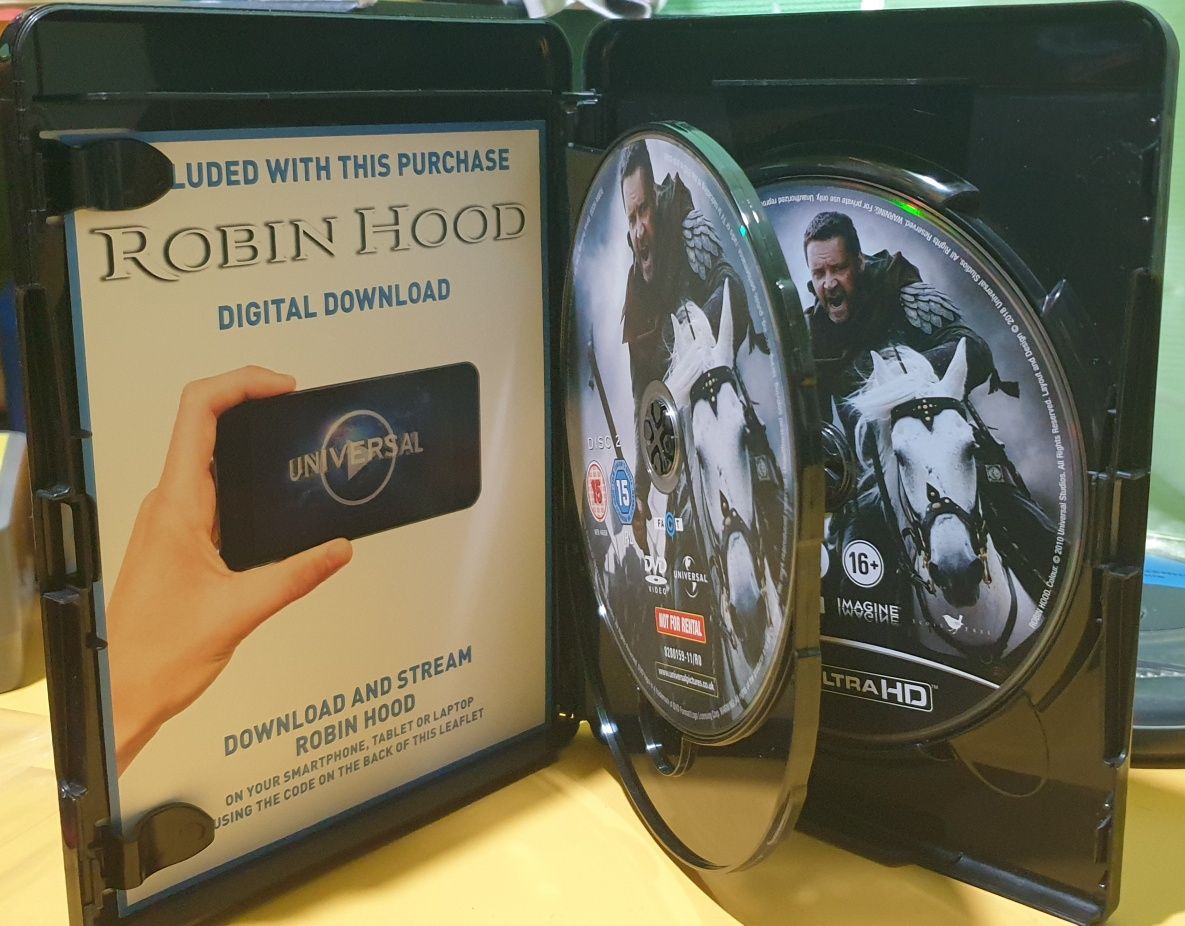 4k ultra hd blu ray Робін-Гуд 3 дискове видання з перекладом на 4 к ди