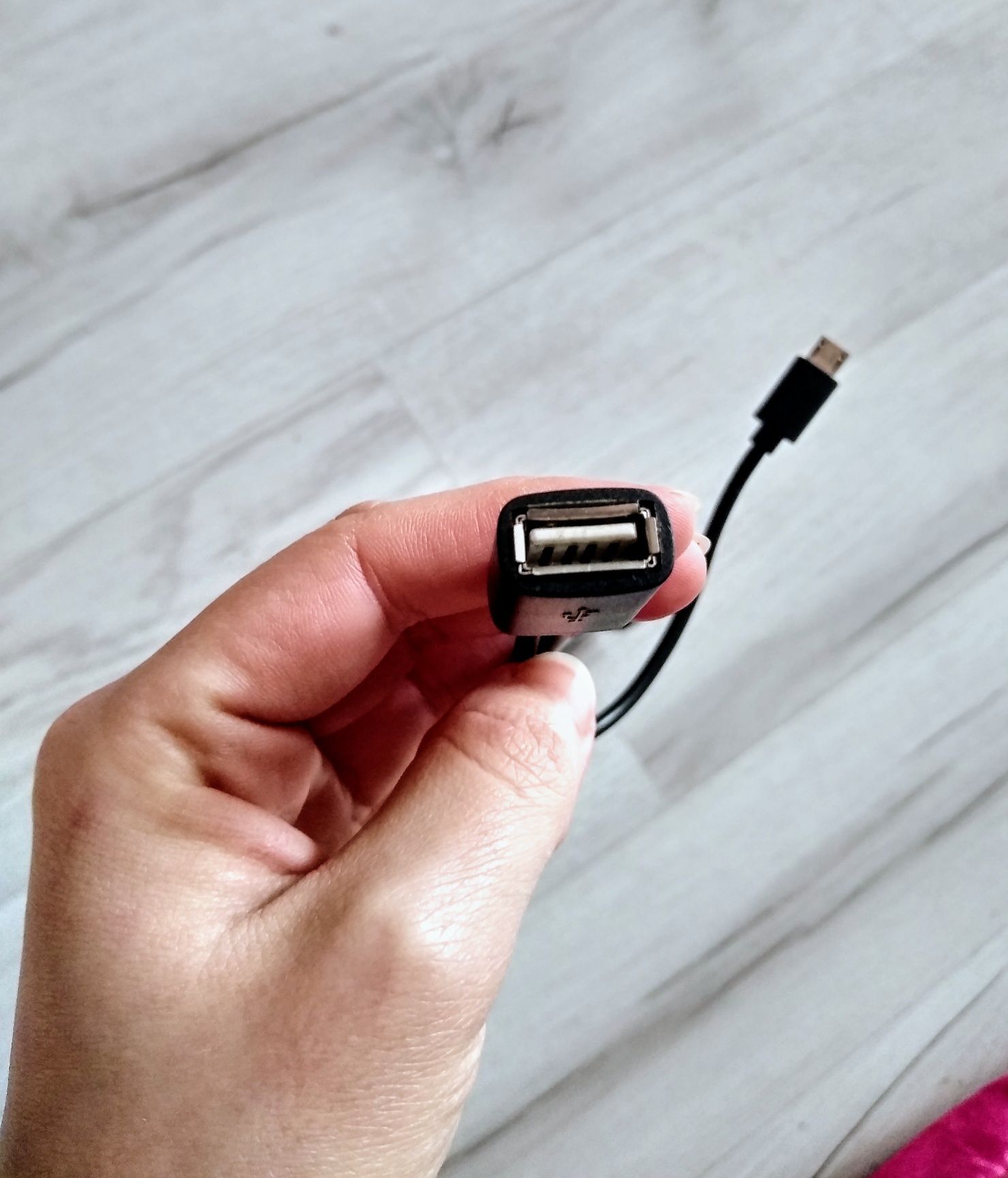Adapter gniazdo USB wtyk USB micro USB przejściówka