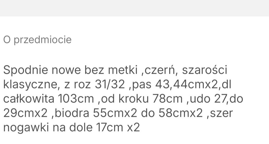 Spodnie męskie mowę bez metki M,male L,31/32, szarość czerń Cubus