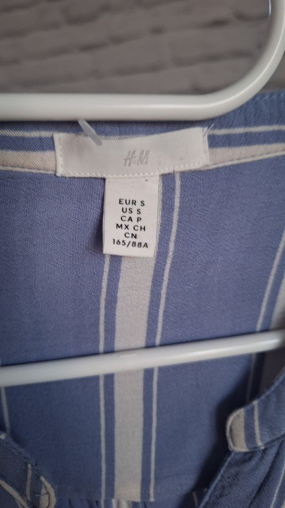 H&M niebieska koszula w paski 46