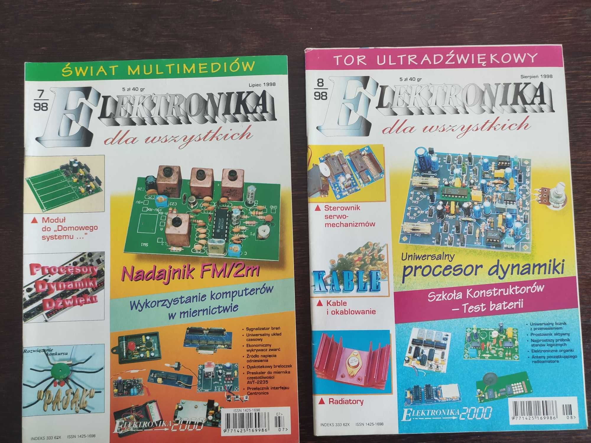 Elektronika dla Wszystkich rocznik 1998