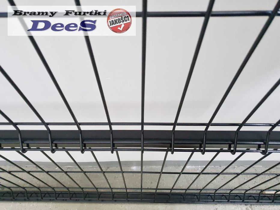 Brama dwuskrzydłowa 4000x1500 w komplecie. Grube słupy i panel 3D