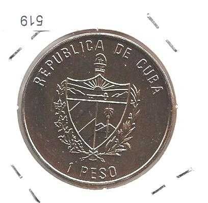 Cuba - - - 1 Peso - 1995 - - - Jose Marti - - - Moeda
