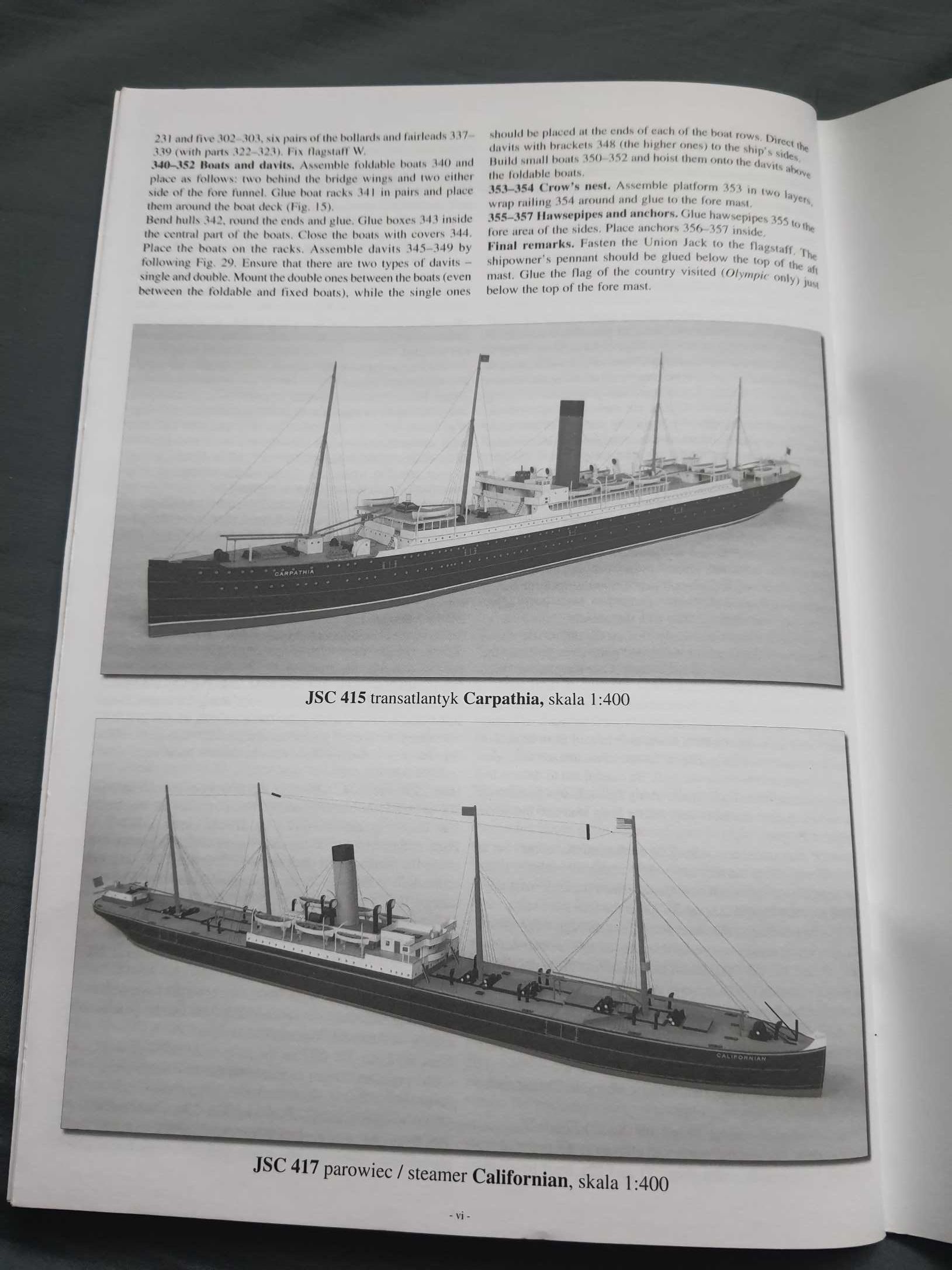 Titanic model kartonowy 1/400