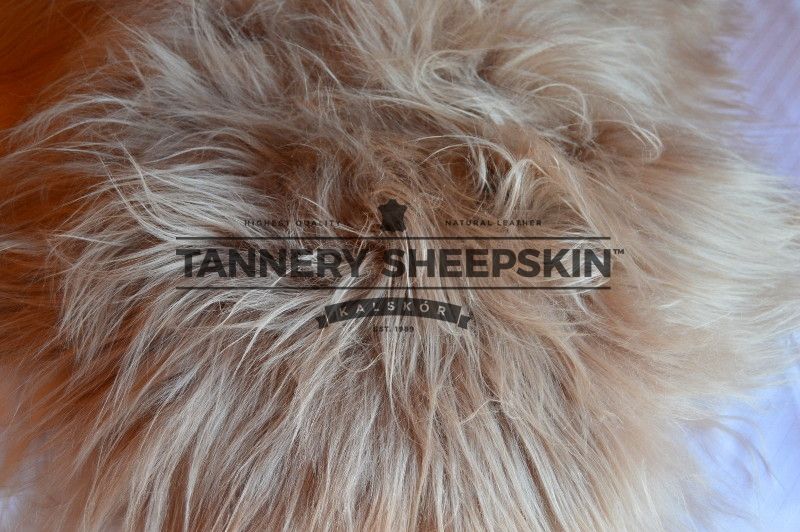 Skóra Owcza  Island Cappuccino (Beżowa) 111-130cm Piękny Długi Włos