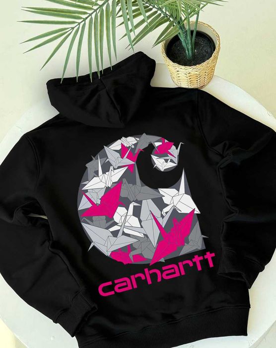 Carhartt Purple • Новое Худи черное • Биг Лого • Кархарт кофта • S M L