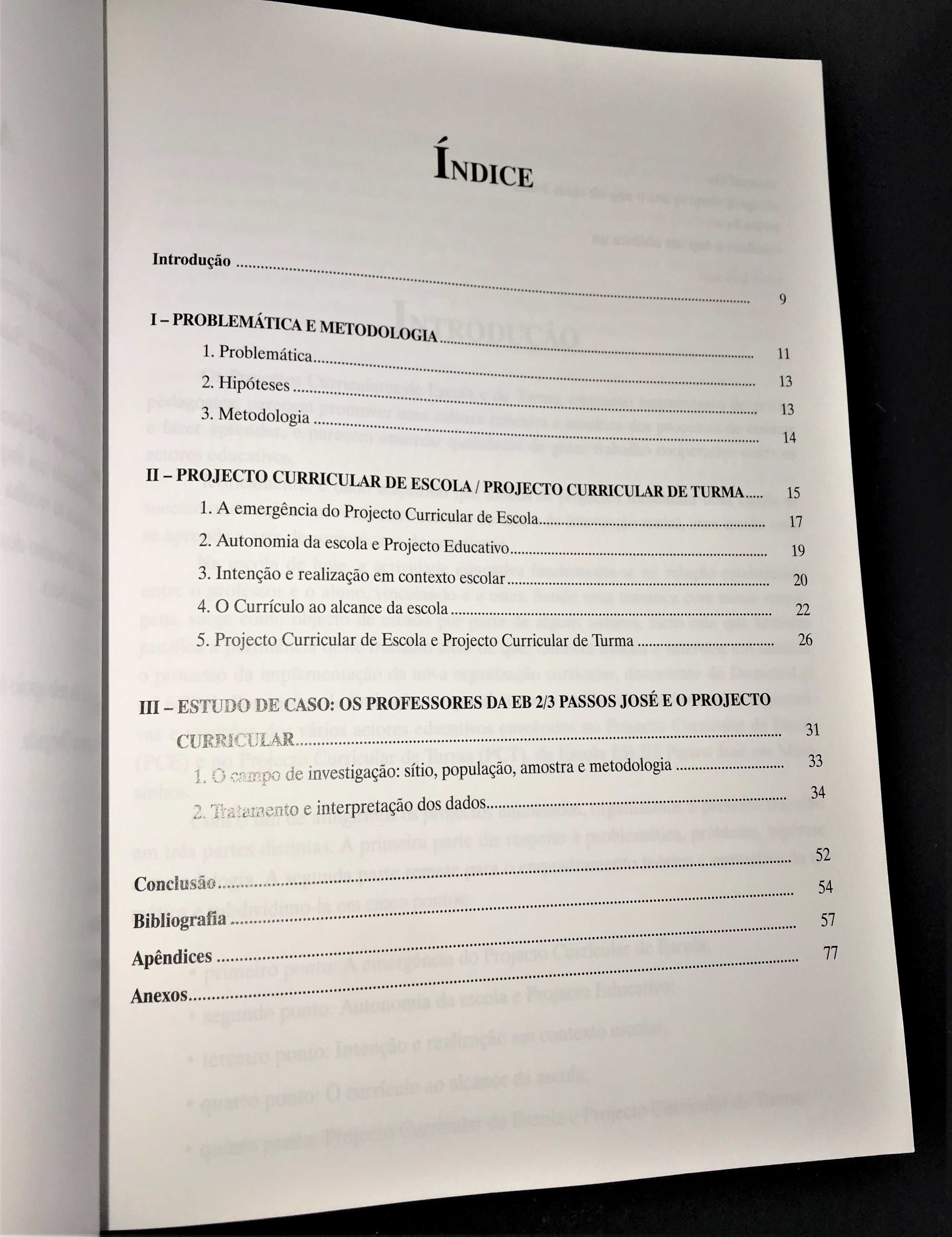 Do Projecto Curricular de Escola ao Projecto Curricular de Turma