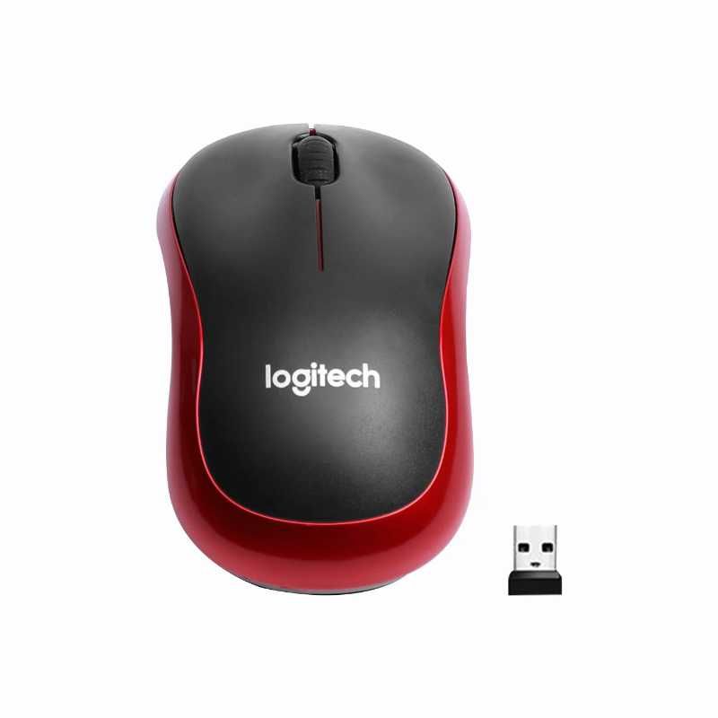 Myszka Logitech M185 2.4 GHz 1000 DPI Komputerowa do PC - Czerwona Red