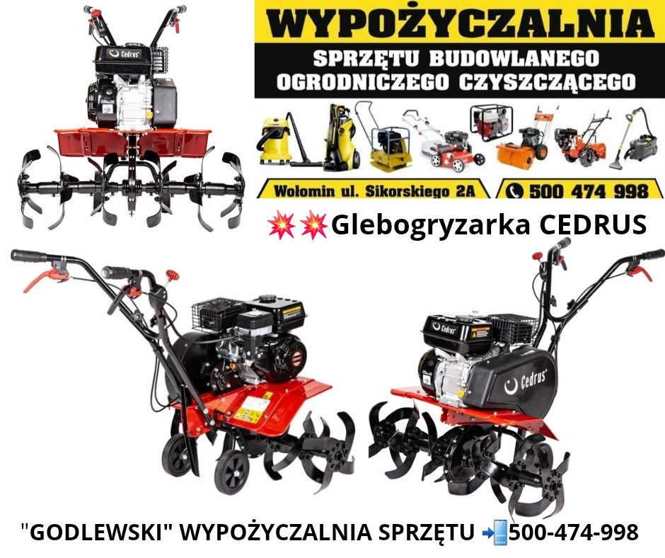 Wynajem! Glebogryzarka Wynajmę! Wypożyczalnia!