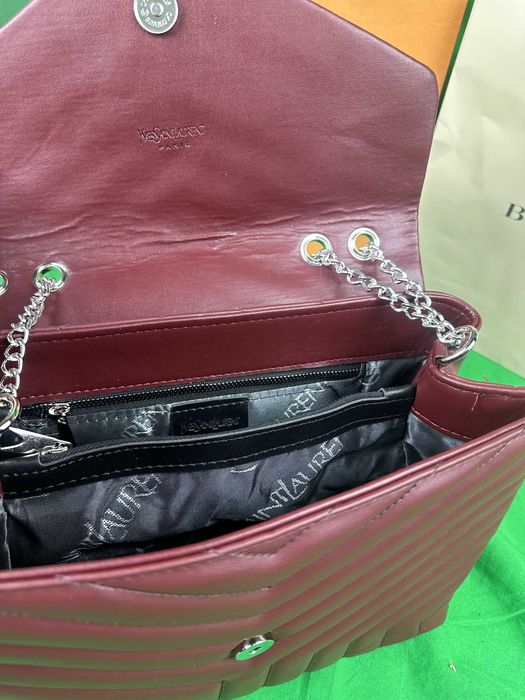 Torebka damska ysl prazkowana torba lancuszek nowość Hit bordo