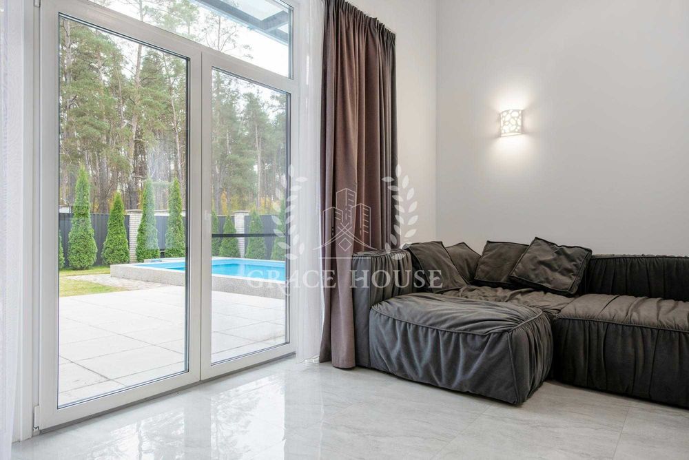 Продажа нового дома (190м2) у леса с бассейном, Пуща-Водица, Горенка