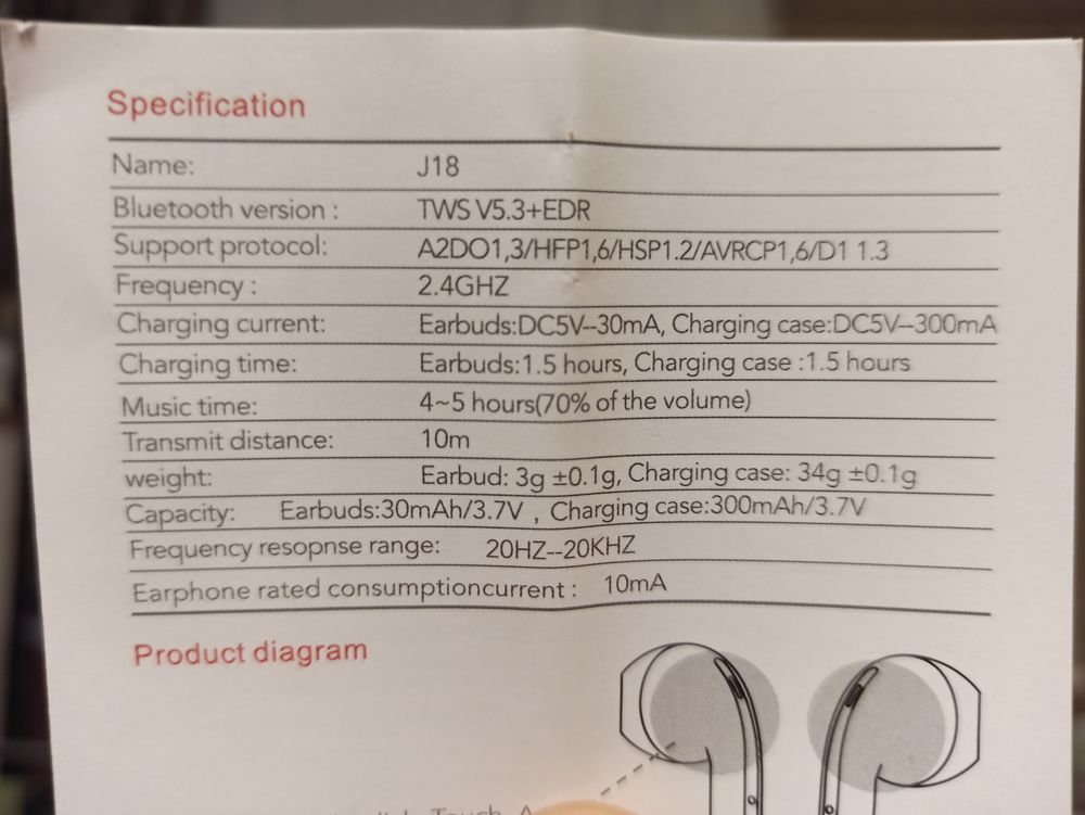 Навушники Redmi J-18 Bluetooth