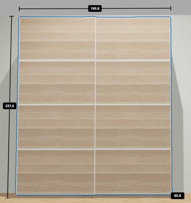 Armário PAX IKEA c/ Portas MEHAMN