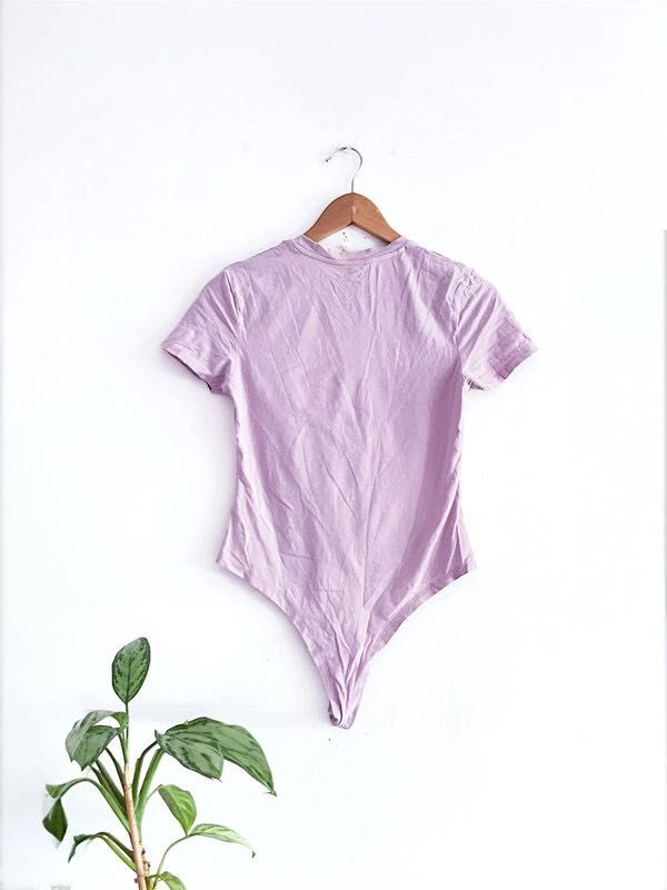 Body Algodão Lilás S Novo - Lilac Cotton Body S New
