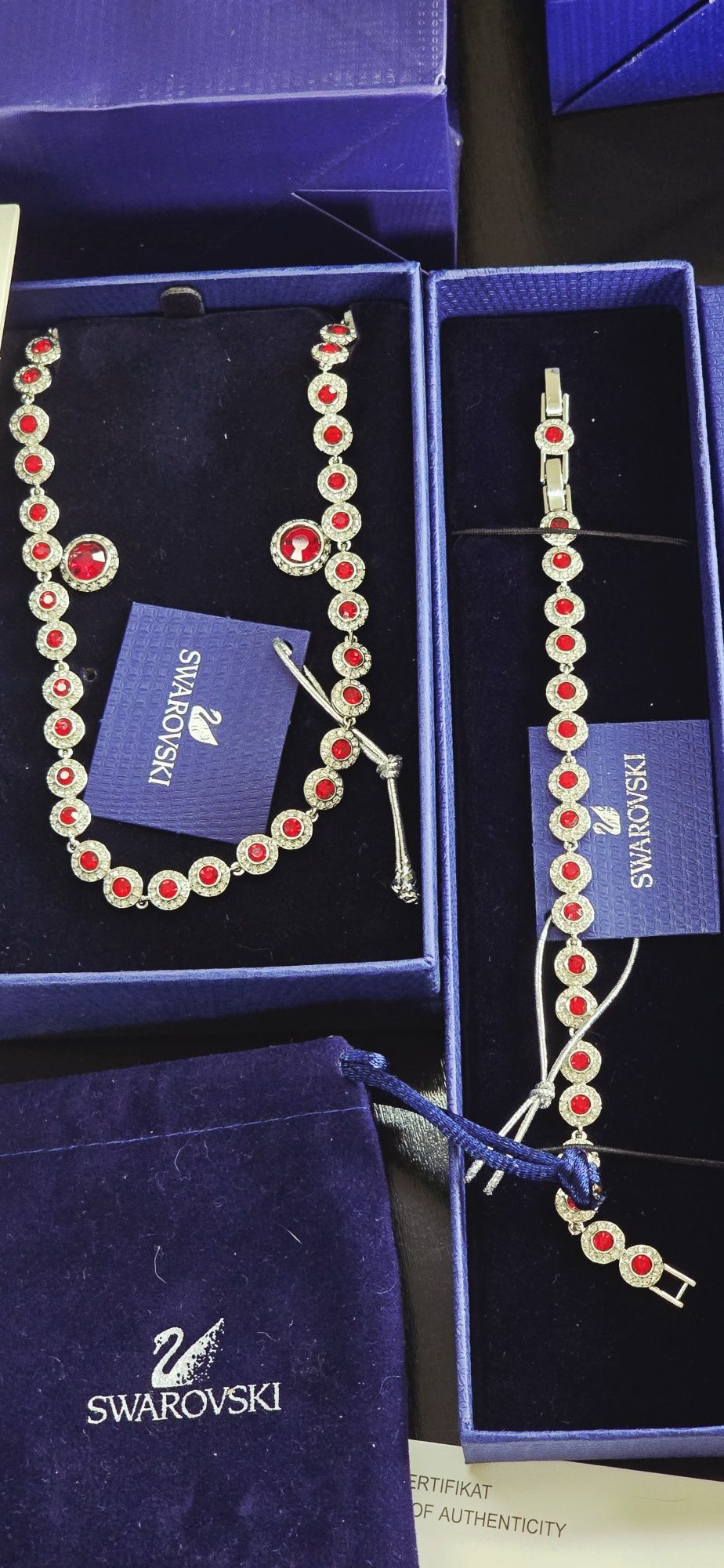 Zestaw biżuterii Swarovski Angelic Una bransoletka naszyjnik kolczyki
