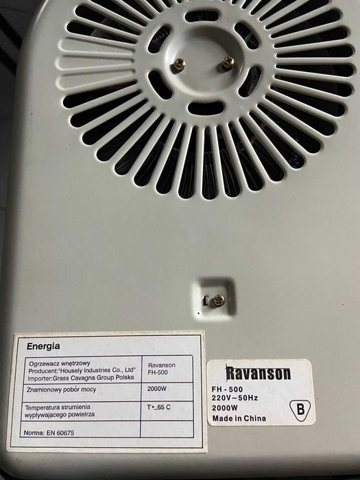 Ogrzewacz wewnętrzny firmy Rawanson