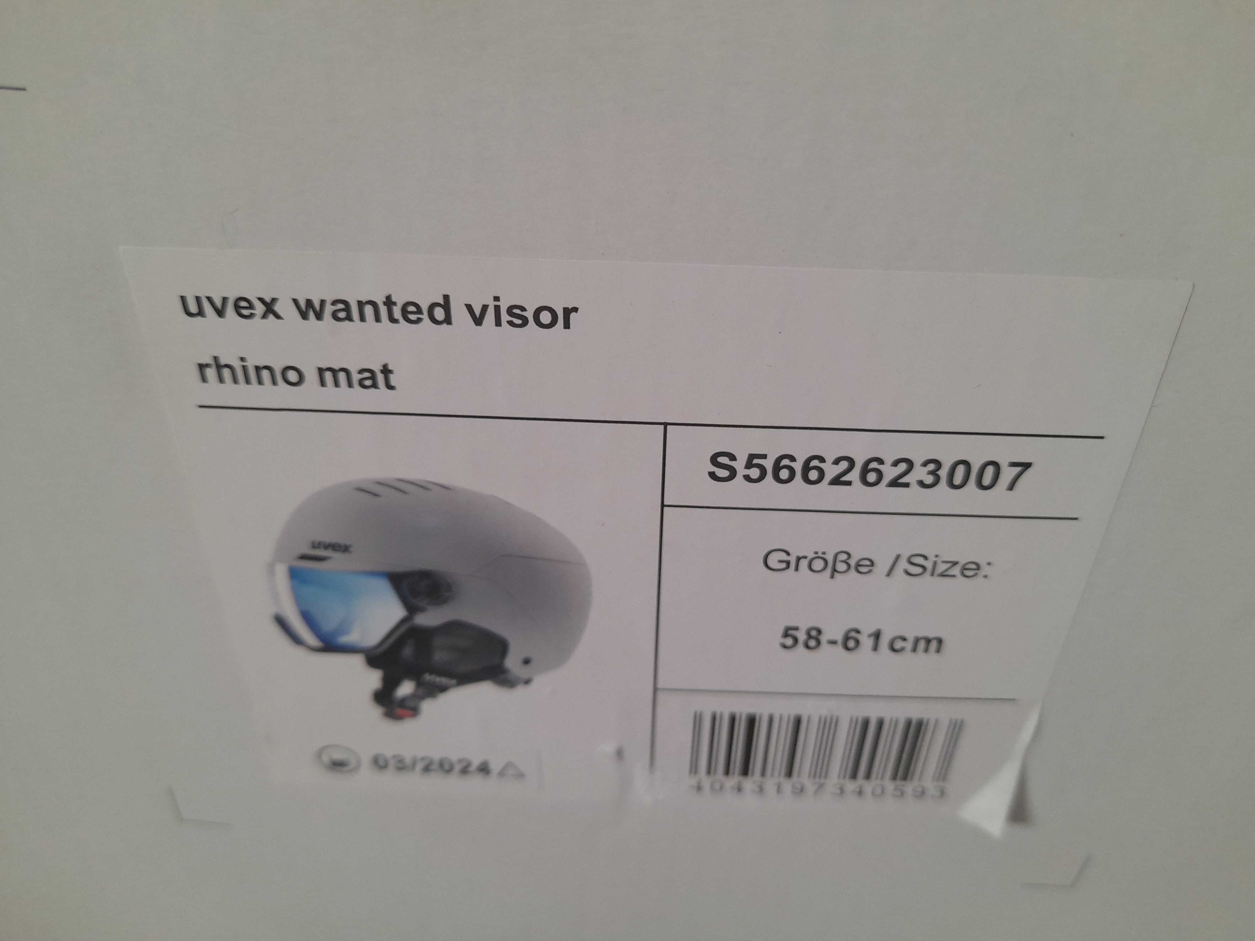 Kask narciarski Uvex Wanted Visor Rhino Mat L 58-61cm