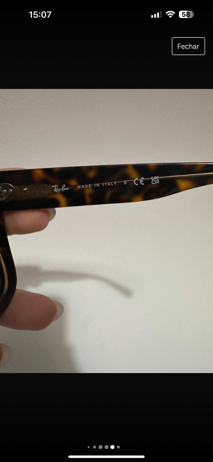 Óculos de sol ray ban sem marcas de uso