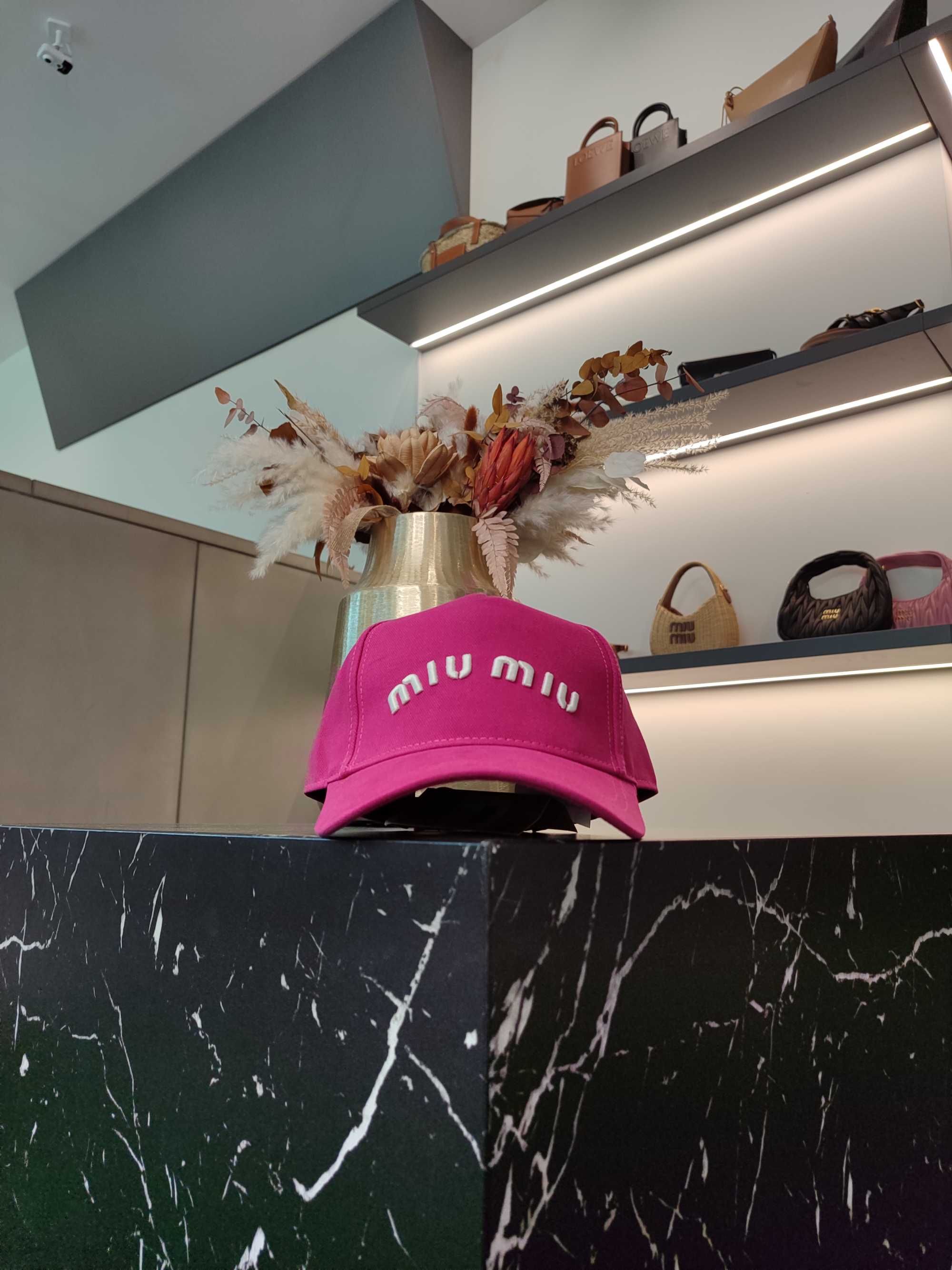 Кепка Miu Miu Cotton Baseball Cap Rose