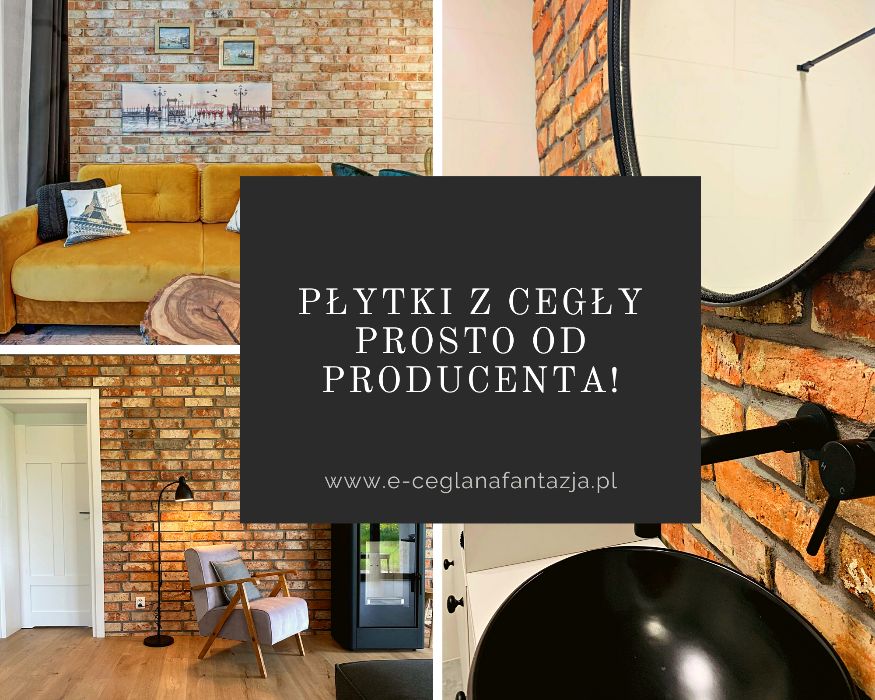 Płytki ceglane, płytki z cegły rozbiórkowej, cięta cegła na ścianę