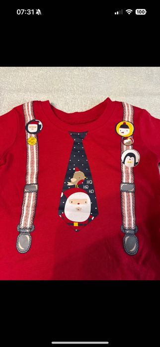 Nowa czerwona bluzka świąteczna z metką