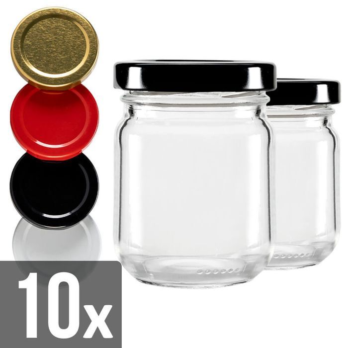 10x słoik szklany 130 ml z zakrętką na przyprawy dżem konfitury miód
