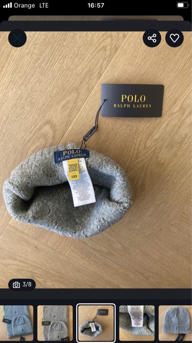 Polo czapka szalik zestaw ralph lauren