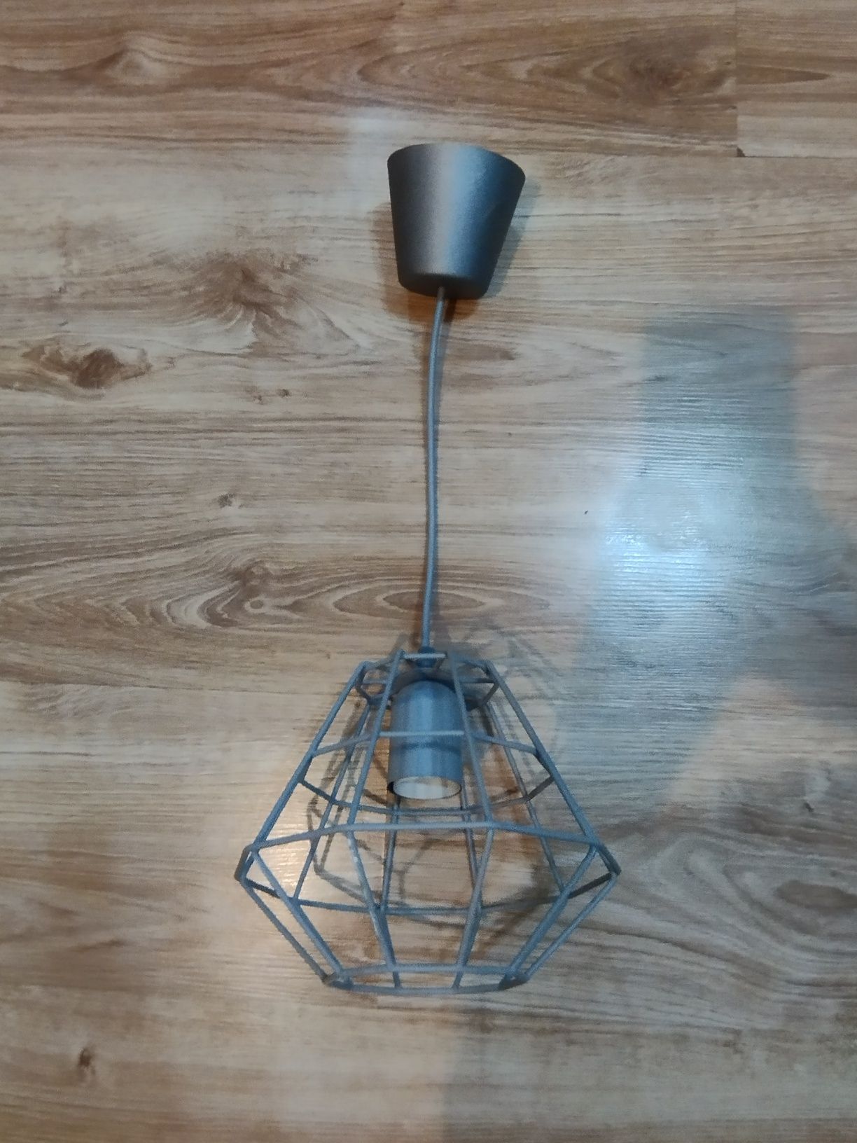 Lampa klosz kolor szary