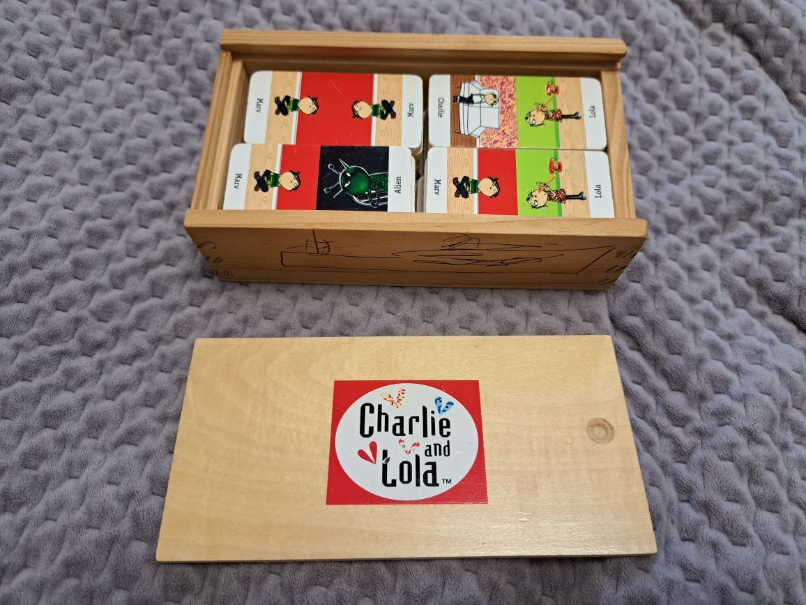 Domino drewniane Charlie i Lola puzzle