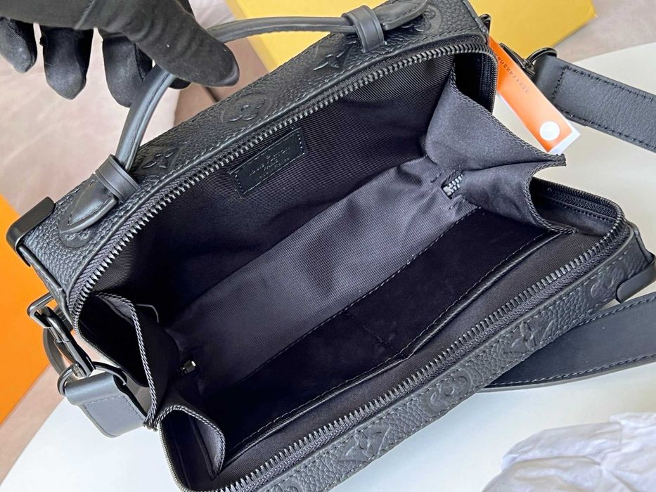 Louis Vuitton сумка мужская черная кожаная оригинал