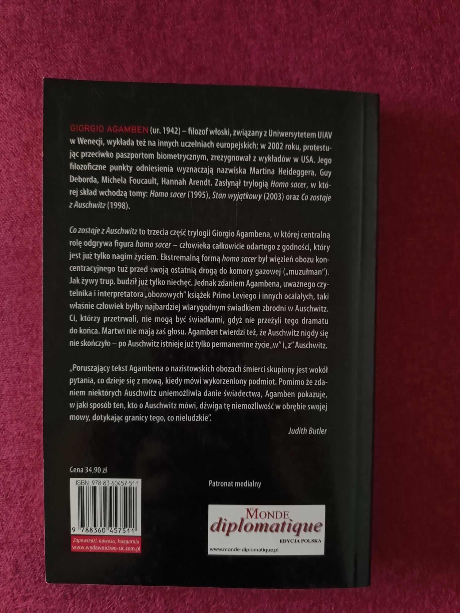 Agamben Co zostaje z Auschwitz